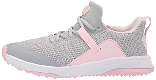 PUMA Fusion Evo Jr. Golf Shoe, High Rise-Pink Lady, 3 US Unisex Little Kid