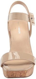 Marc Fisher Women's LUKEY Wedge Sandal, Malted Milk 150, 5.5