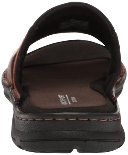 Rockport Men's Darwyn Slide Sandal, Coach Brown, 7
