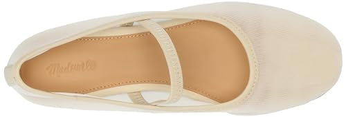 Madewell Women's Cosme Elastic Mary Jane Flat, Ecru, 9
