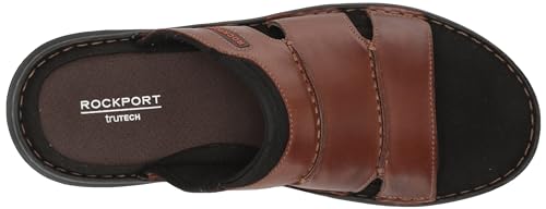 Rockport Men's Darwyn Slide Sandal, Coach Brown, 7