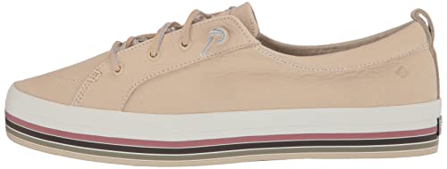 Sperry Women's Crest Vibe Platform Sneaker, Cream Stripe, 11
