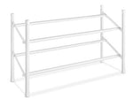 Whitmor 2-Tier Expandable and Stackable Shoe Rack, White