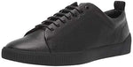 BOSS Green by Hugo Men's Leather Sneakers with Rubber Sole Shoe, Black, 11 M US