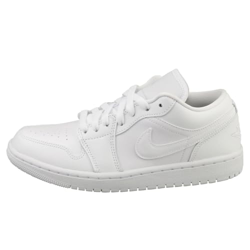 NIKE Air Jordan 1 Low Women's Shoes (DV0990-111, White/White-White) Size 10