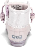 Sperry Saltwater Sparkle Textile Rain Boot, Lilac, 7 US Unisex Little Kid