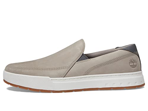 Timberland Maple Grove Leather Slip-On Shoes for Men - Textile Upper with Round Toe Design, Slip-On Style, Classy, and Chic Medium Grey Nubuck 13 D - Medium