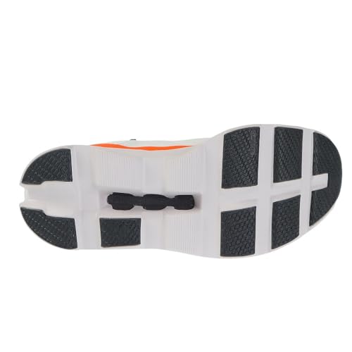 On Men's Cloudmonster Sneakers, Undyed-White | Flame, 7.5 Medium US