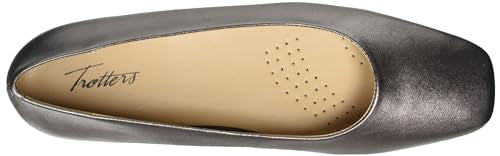 Trotters Women's Flats, Pewter Leather, 9.5 Narrow