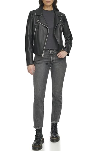 Levi's Womens Vegan 538 Moto (Regular & Plus Size) Faux Leather Jacket, Black, Small US