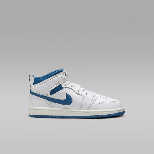 Jordan Little Kid's 1 Mid SE White/Industrial Blue-Sail (FN7493 141) - 12