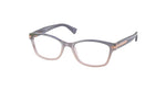 Coach HC6065 5554 51MM Shimmer Violet Peach Gradient Rectangle Eyeglasses for Women + BUNDLE With Designer iWear Eyewear Kit