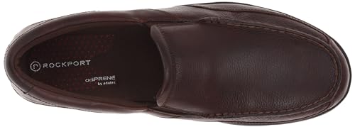 Rockport Men's Eberdon Dark Brown Leather 9 W (EE)-9 W