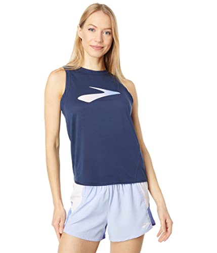Brooks Distance Graphic Tank Blue Depths/Run Path XS (Women's 0-2)