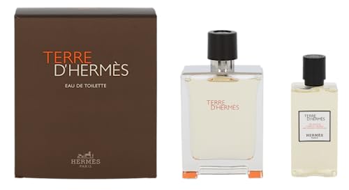 Hermes Terre D'hermes 2-Piece Gift Set for Men, (3.4 Oz Eau De Toilette Spray + 2.7 Oz Hair & Body Shower Gel)