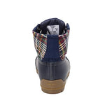 Sperry Port Rain Boot, Plaid/Navy, 9 US Unisex Little Kid