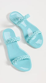 Stuart Weitzman Women's Braida Sawyer Jelly Sandals, Turquesa, Blue, 7 Medium US