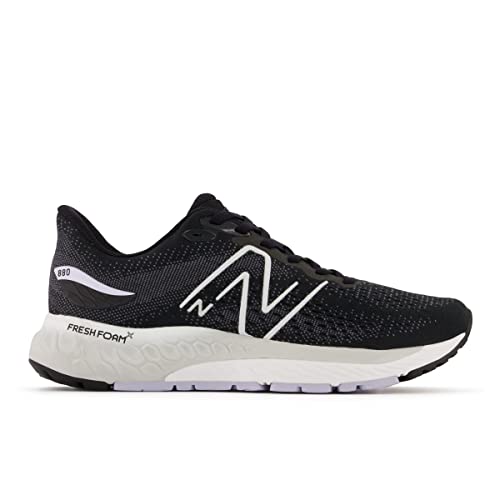 New Balance Women's Fresh Foam X 880 V12 Running Shoe, Black/Violet Haze, 10.5 X-Wide