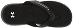 Under Armour Women's Ignite Marbella Flip Flop, (001) Black/Black/White, 12, US