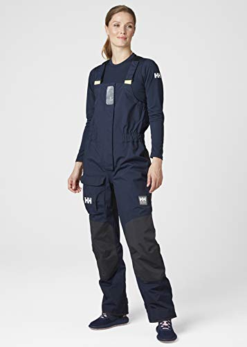 Helly-Hansen Pier 3.0 Coastal Sailing Bib Overalls for Women - Wind/Waterproof and Breathable, with Reinforced Seat & Knees, 597 Navy - X-Small