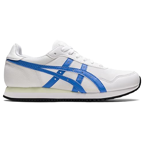 ASICS Women's Tiger Runner Shoes, 8.5, White/Periwinkle Blue