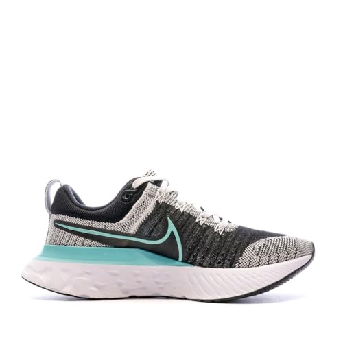 Nike Women's React Infinity Run Flyknit 2 Running Shoe, White/Aurora Green-Black, 7 M US