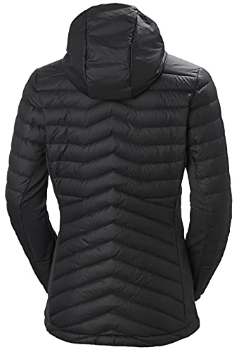 Helly-Hansen Womens Verglas Hooded Down Hybrid Insulator Jacket, 991 Black, Small