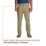 Simms Challenger Men's Fishing Pants - Lightweight, Quick-Drying, Stretch Fabric with Vented Panels and Multiple Pockets for Outdoor Comfort (34, Khaki)
