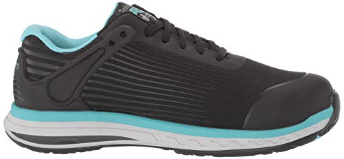 Timberland PRO Men's Drivetrain Low Composite Safety Toe Electrical Hazard Athletic Work Shoe, Black/Blue, 9.5