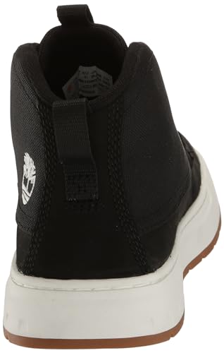 Timberland Men's Maple Grove Mid Lace Up Sneaker, Black Nubuck, 11.5 Wide