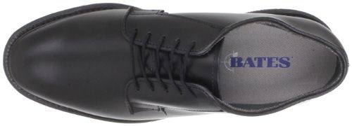 Bates Men's Leather Uniform Oxford, Black, 6 E US