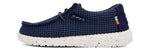 Hey Dude Boy's Wally-Youth Sport Mesh Navy Size 2 | Youth's Shoes | Youth Slip-on Loafers | Comfortable & Light-Weight