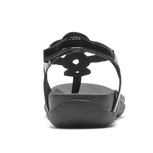 Cobb Hill Women's Ramona-CH Flat Sandal, Black Patent, 9 M US