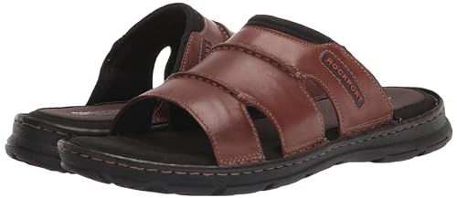 Rockport Men's Darwyn Slide Sandal, COACH BROWN, 12