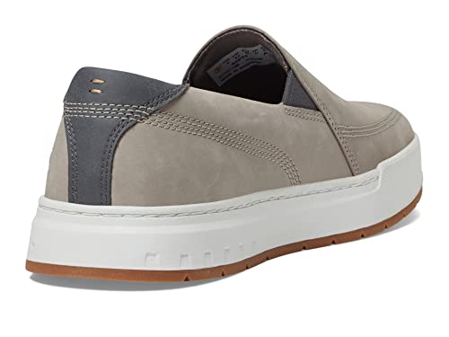 Timberland Maple Grove Leather Slip-On Shoes for Men - Textile Upper with Round Toe Design, Slip-On Style, Classy, and Chic Medium Grey Nubuck 13 D - Medium