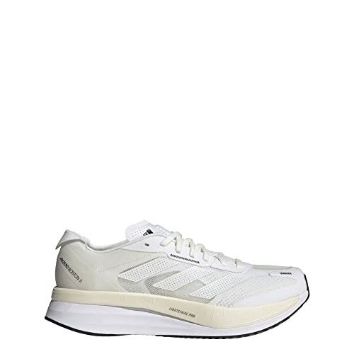 adidas Adizero Boston 11 Running Shoes Men's, White, Size 11