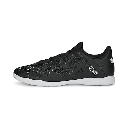 PUMA Mens Future Play Indoor Trainer Soccer Shoes, PUMA Mens black-PUMA Mens white, 9