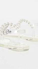 Stuart Weitzman Women's Goldie Jelly Sandals, Clear, 5 Medium US