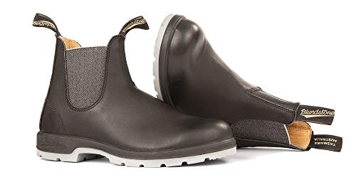 Blundstone BL1943 Classic Unisex Chelsea Boots - Leather & Synthetic Lining - PU Midsole - TPU Outsole Black/Grey Outsole AU 4 (US Women's 7) Medium