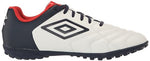 Umbro Men's Classico XI TF Soccer Turf Shoe, White/Navy/Red, 9