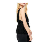 Free People Chante Lace Tank Top, Black S