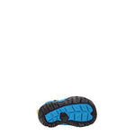 KEEN unisex child Knotch River Open Toe Sandal, Black/Vivid Blue, 8 Little Kid US