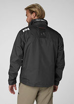 Helly Hansen Men's Crew Midlayer Fleece Lined Waterproof Windproof Rain Jacket, 990 Black, X-Large