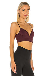 Free People Brianna Long Line Underwire Bralette Crimson XS