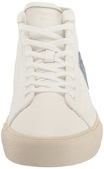 B Logo High Top Leather Sneaker Light Cream
