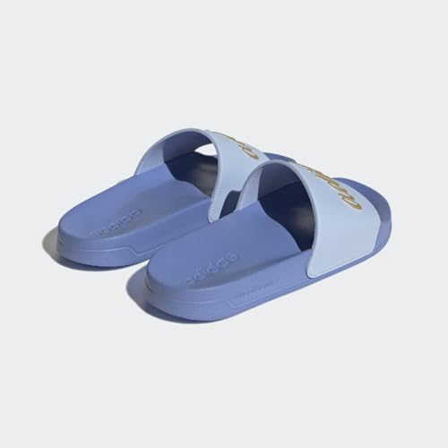 adidas Adilette Shower Blue Dawn/Gold Metallic 8 B (M)