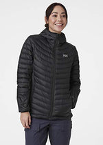 Helly-Hansen Womens Verglas Hooded Down Hybrid Insulator Jacket, 991 Black, Small