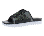 Nike Asuna Crater DJ4629-002 Mens Slide Shoes (Black/Iron Grey-White-Mean Green)
