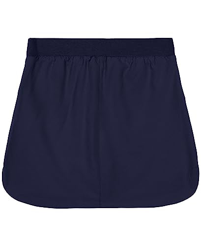 IZOD Girls' School Uniform Pull-on Scooter Skirt with Undershorts, Knit Waistband & Functional Pockets, Wrinkle Resistant, Navy, 16