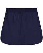 IZOD Girls' School Uniform Pull-on Scooter Skirt with Undershorts, Knit Waistband & Functional Pockets, Wrinkle Resistant, Navy, 16